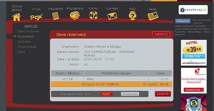 Mecz z Huraganem Morąg