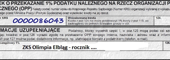 Przekaż 1% dla Olimpii