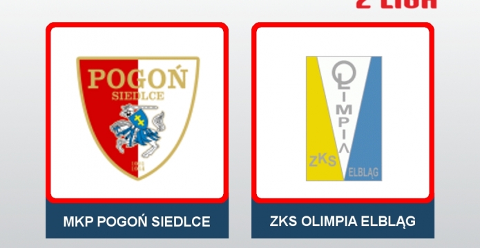 Transmisja meczu Pogoń Siedlce - Olimpia Elbląg