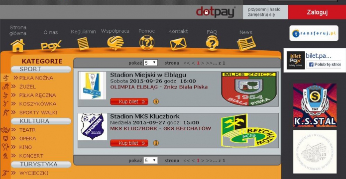Kup bilet przez internet na mecz ze Zniczem Białą Piską