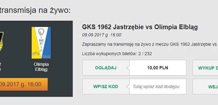 GKS Jastrzębie - Olimpia Elbląg