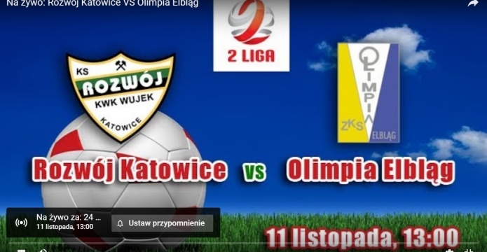 Mecz Rozwój - Olimpia w TV