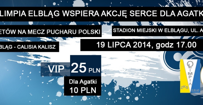 Kup bilet na sektor VIP i wspomóż akcję Serce dla Agatki