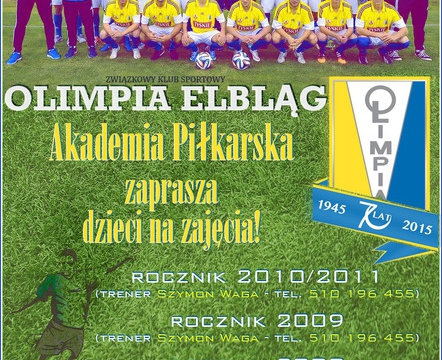 Zostań piłkarzem Olimpii Elbląg