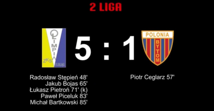 Skrót meczu Olimpia Elbląg - Polonia Bytom (video)